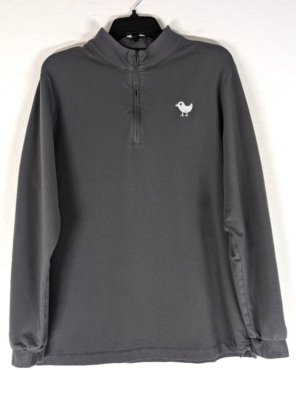 BAD BIRDIE Jacket Men's M Gray 1/4 Zip Performance Golf Logo Pullover Casual